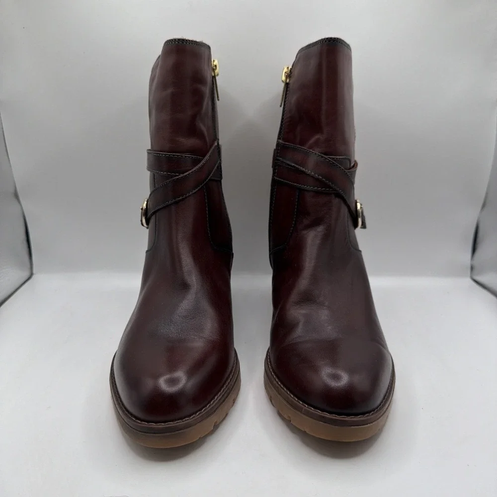 NWT Pikolinos Llanes W7H-8507 Caoba Brown Ankle Boots Size 39 US 9